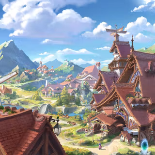 Elf village wallpaper