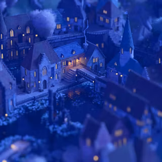 Elf village wallpaper