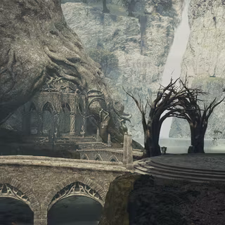 Elf village wallpaper