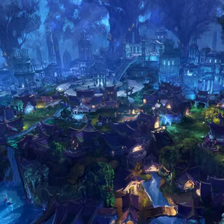 Elf village wallpaper