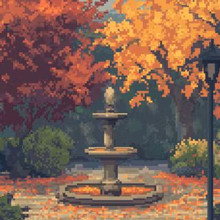 Autumn pixel art phone wallpaper