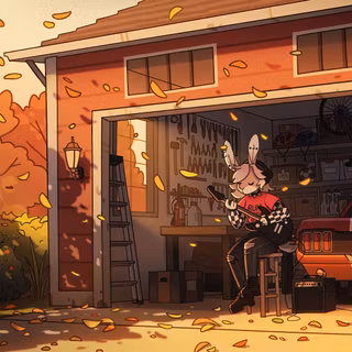 Pixel autumn desktop wallpaper