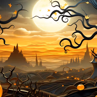 5120x1440 autumn fantasy wallpaper