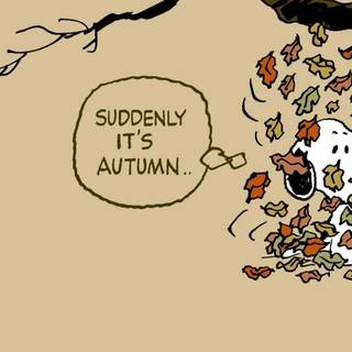 Snoopy autumn laptop wallpaper