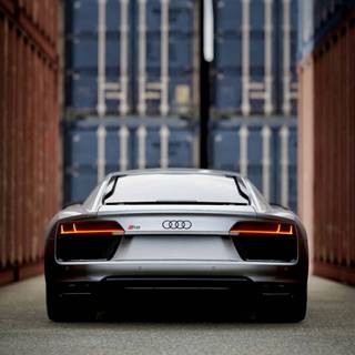 Audi R8 rear wallpaper