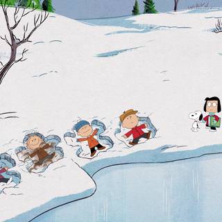 Winter Snoopy PC wallpaper