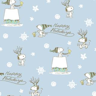Cute winter Snoopy wallpaper