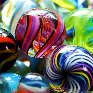 Glass marbles wallpaper