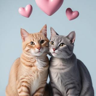 Two cats together wallpaper