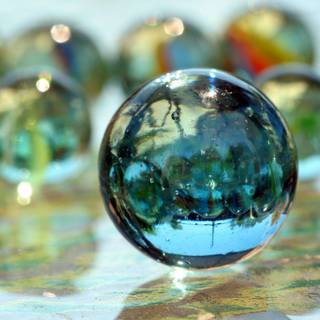 Glass marbles wallpaper
