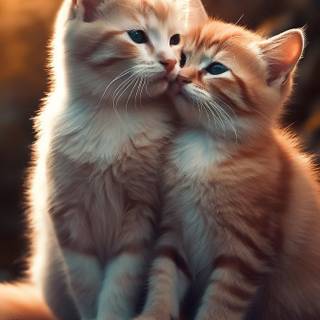 Two cats together wallpaper
