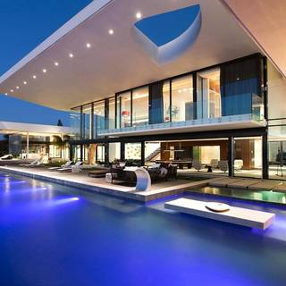 Modern villa wallpaper