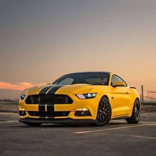 Ford Mustang yellow wallpaper