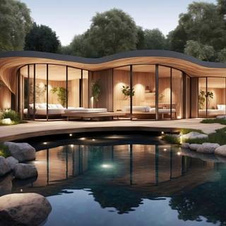 Modern villa wallpaper