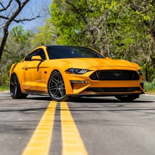 Ford Mustang yellow wallpaper