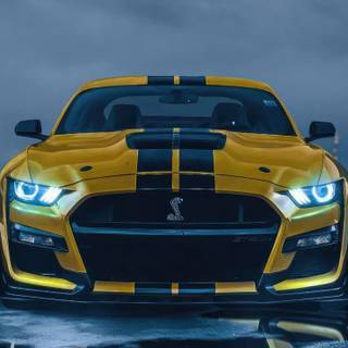 Ford Mustang yellow wallpaper
