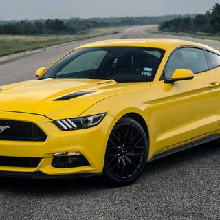 Ford Mustang yellow wallpaper