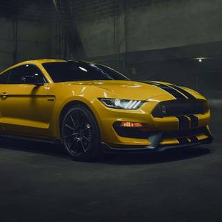 Ford Mustang yellow wallpaper