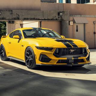 Ford Mustang yellow wallpaper