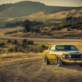 Ford Mustang yellow wallpaper