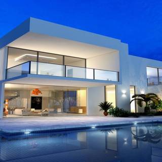 Modern villa wallpaper