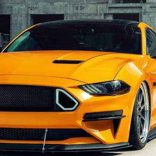 Ford Mustang yellow wallpaper
