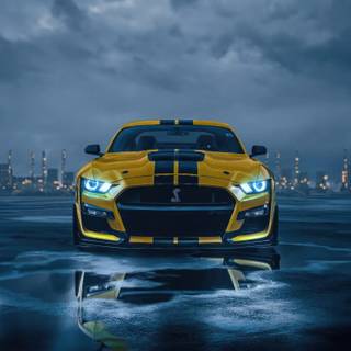 Ford Mustang yellow wallpaper