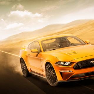 Ford Mustang yellow wallpaper