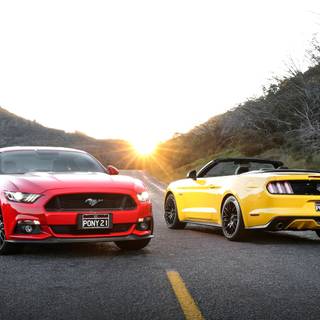 Ford Mustang yellow wallpaper