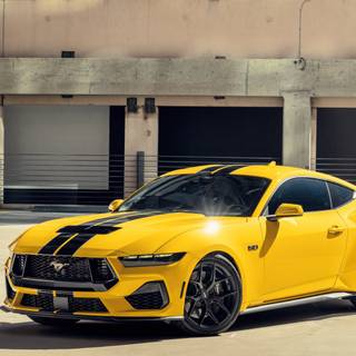 Ford Mustang yellow wallpaper