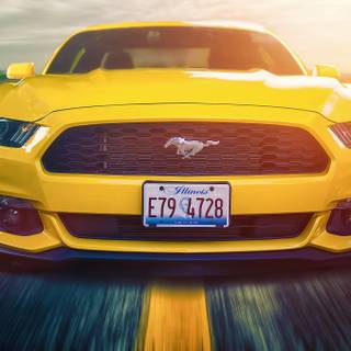 Ford Mustang yellow wallpaper