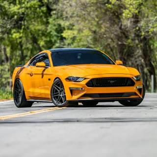 Ford Mustang yellow wallpaper