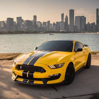 Ford Mustang yellow wallpaper