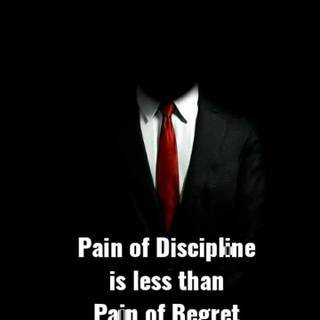 Discipline or regret wallpaper