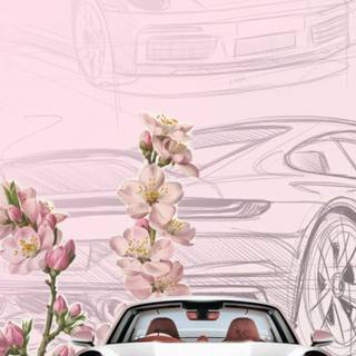 Pink Porche wallpaper