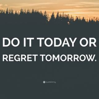 Discipline or regret wallpaper