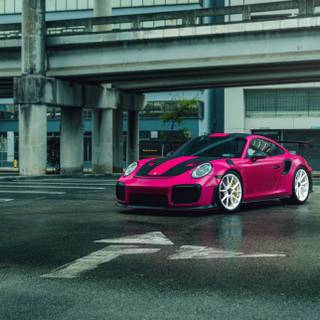 Pink Porche wallpaper