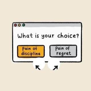 Discipline or regret wallpaper