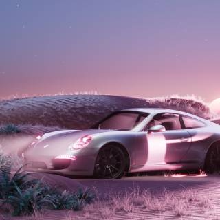 Pink Porche wallpaper