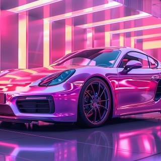 Pink Porche wallpaper