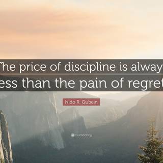 Discipline or regret wallpaper