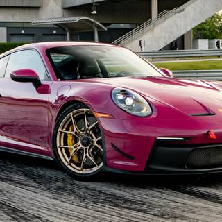Pink Porche wallpaper