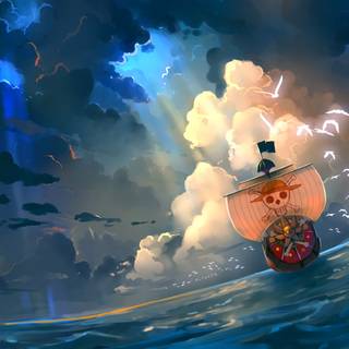 One Piece Thousand Sunny ship wallpaper