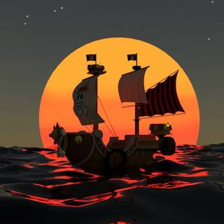One Piece Thousand Sunny ship wallpaper