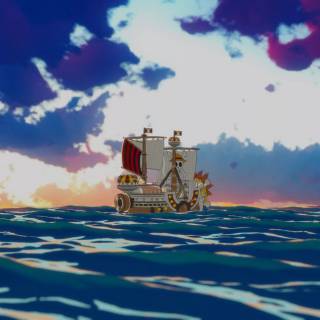 One Piece Thousand Sunny ship wallpaper