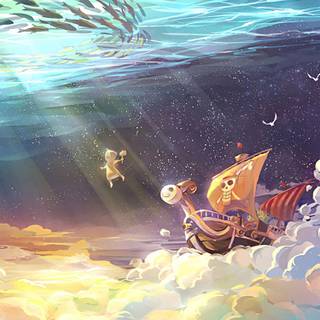 One Piece Thousand Sunny ship wallpaper