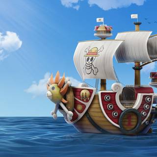 One Piece Thousand Sunny ship wallpaper