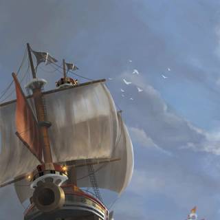 One Piece Thousand Sunny ship wallpaper