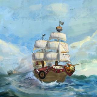 One Piece Thousand Sunny ship wallpaper