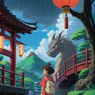 Studio Ghibli Spirited Away poster wallpaper